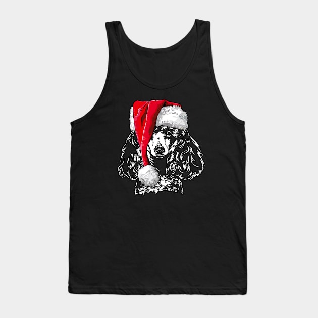 Funny Poodle Santa Christmas dog mom Tank Top by wilsigns